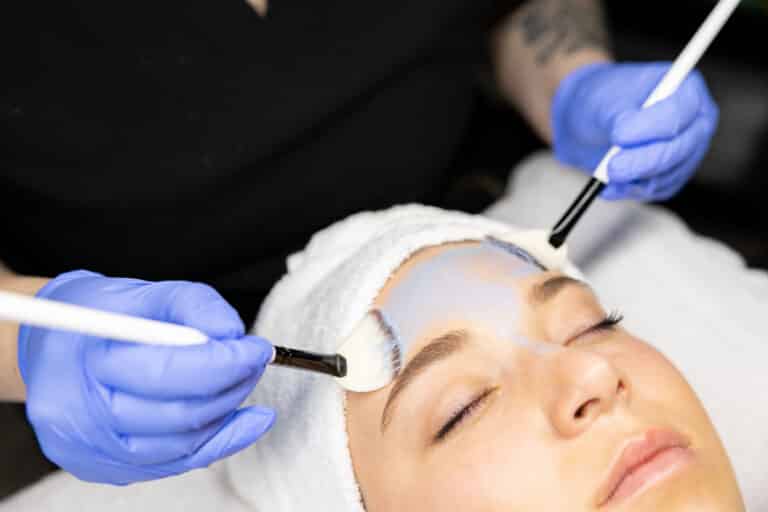 Relaxing facial treatment at Third Eye Beauty Lounge, featuring a client enjoying a soothing facial designed to cleanse and hydrate the skin