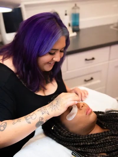 Lash tinting treatment at Third Eye Beauty Lounge in Tempe
