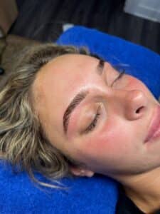 Fluffy, lifted brows after brow lamination at Third Eye Beauty Lounge