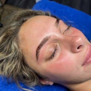 Fluffy, lifted brows after brow lamination at Third Eye Beauty Lounge