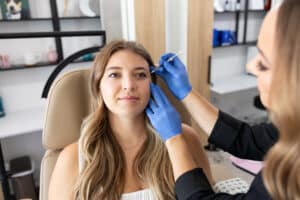 Cosmetic Injector Katrina injecting Botox at Third Eye Beauty Lounge in Tempe, AZ