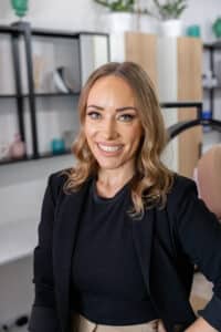 Professional portrait of Katrina, Co-Founder and Cosmetic Nurse Injector at Third Eye Beauty Lounge in Tempe, Arizona, specializing in natural lip fillers and aesthetic injectables.