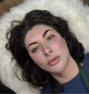 Brow lamination results at Third Eye Beauty Lounge in Tempe AZ showing fuller lifted fluffy brows